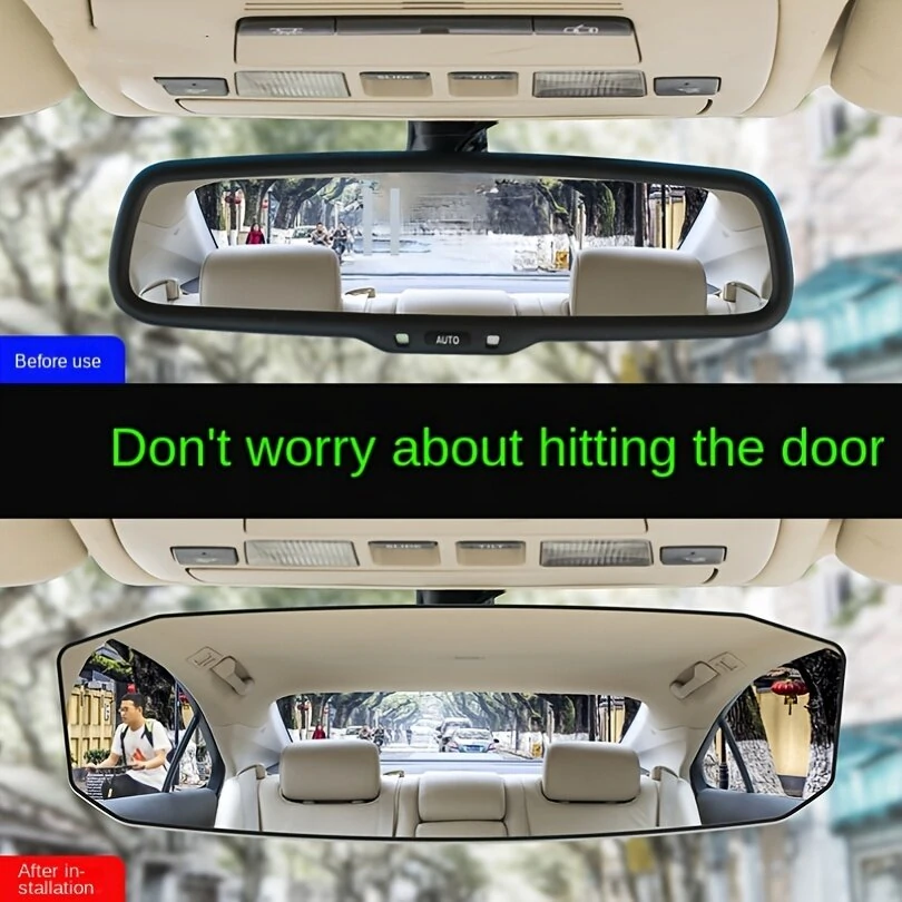 Car Reversing Mirror Wide Angle Curved Mirror Universal For Car SUV Truck Van Vehicles — view 3
