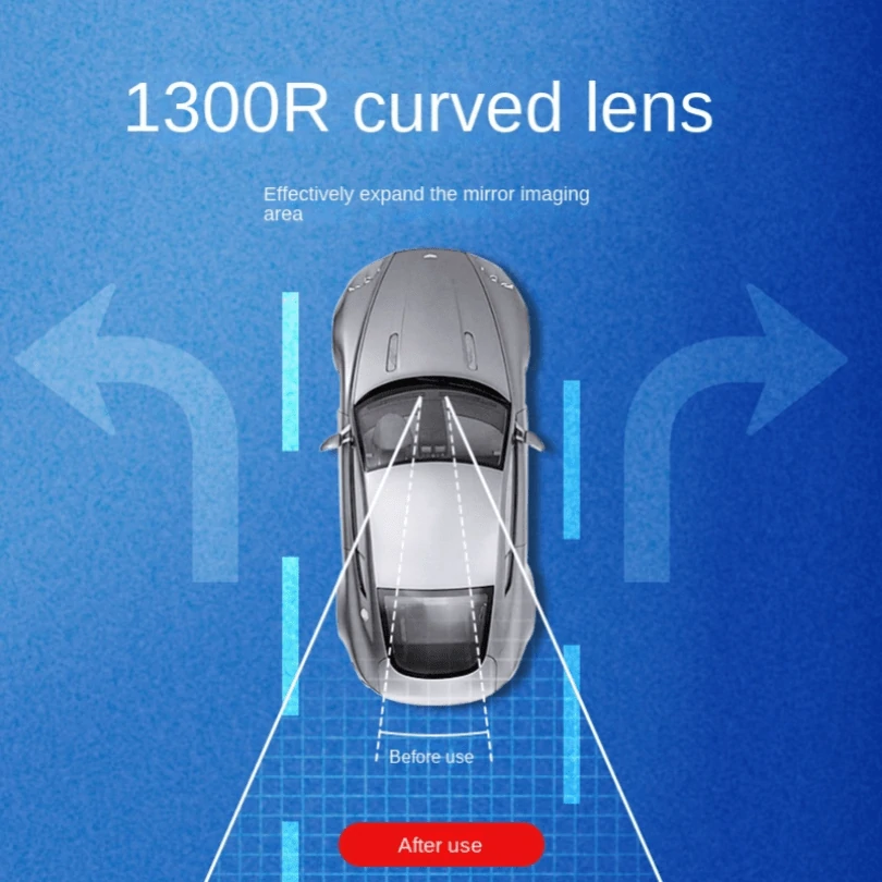 Car Reversing Mirror Wide Angle Curved Mirror Universal For Car SUV Truck Van Vehicles — view 4