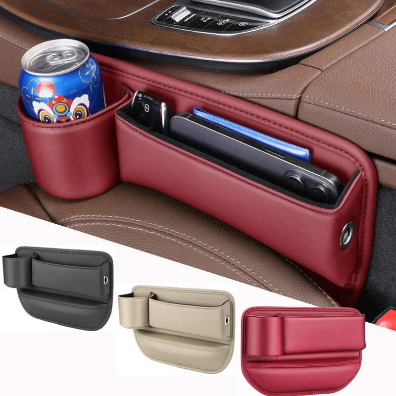 Car Seat Gap Filler Organizer with Cup Holder  Storage Box Pocket Universal Car Interior Decoration Storage Artifact With Water Cup Storage Box — view 8