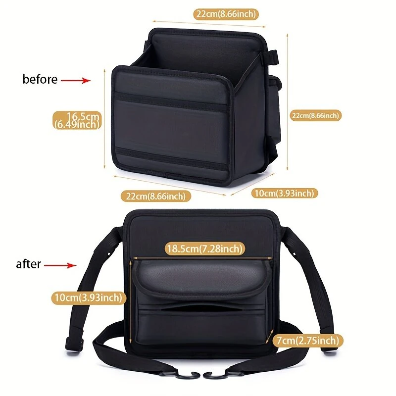 Car Seat Middle Storage Bag For Bags Storage Net Pocket Hanging Bag Center Console Armrest Box Storage Box — view 8
