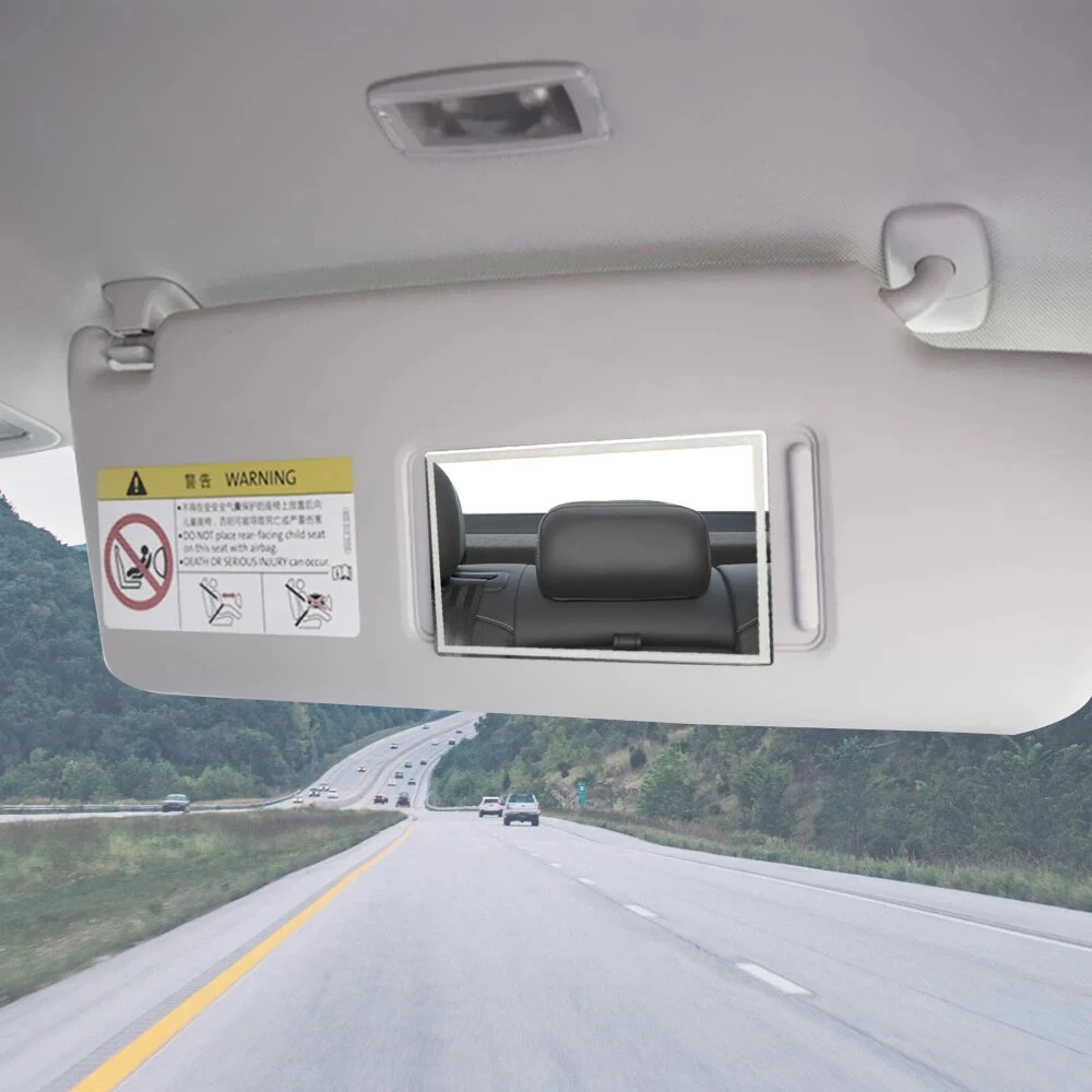 Car Sun Visor Vanity Mirror Universal Portable Vehicle Interior Makeup Mirror Mirror Automatic Sun Visor Sun Visor HD Mirror Stainless Steel — view 4