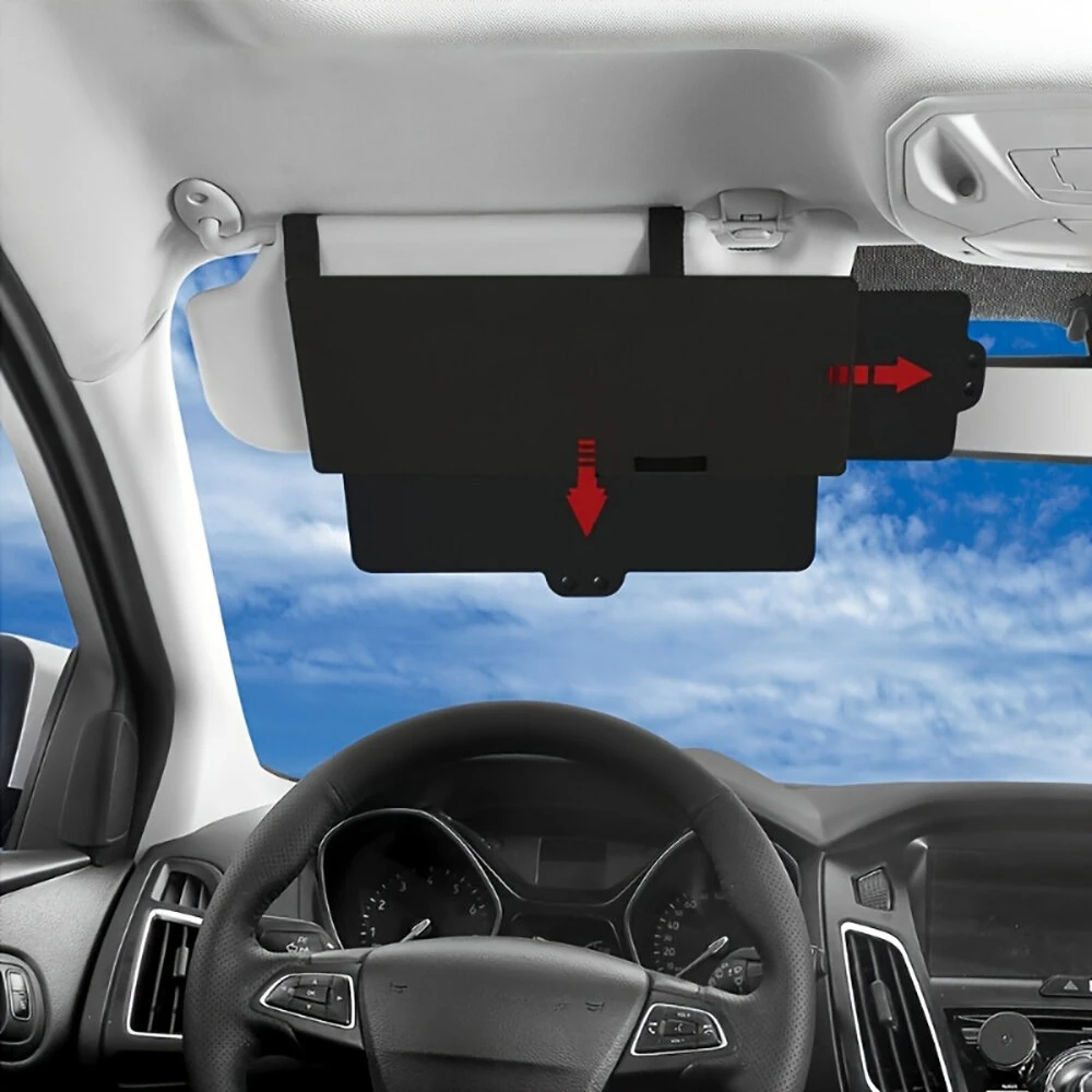 Car Sunshade Sun Visor Extender Anti-Glare Sun Blocker for Driver Passenger Car Sun Visor Sunshade Extender Automotive Sunshade Sun Block — image 1