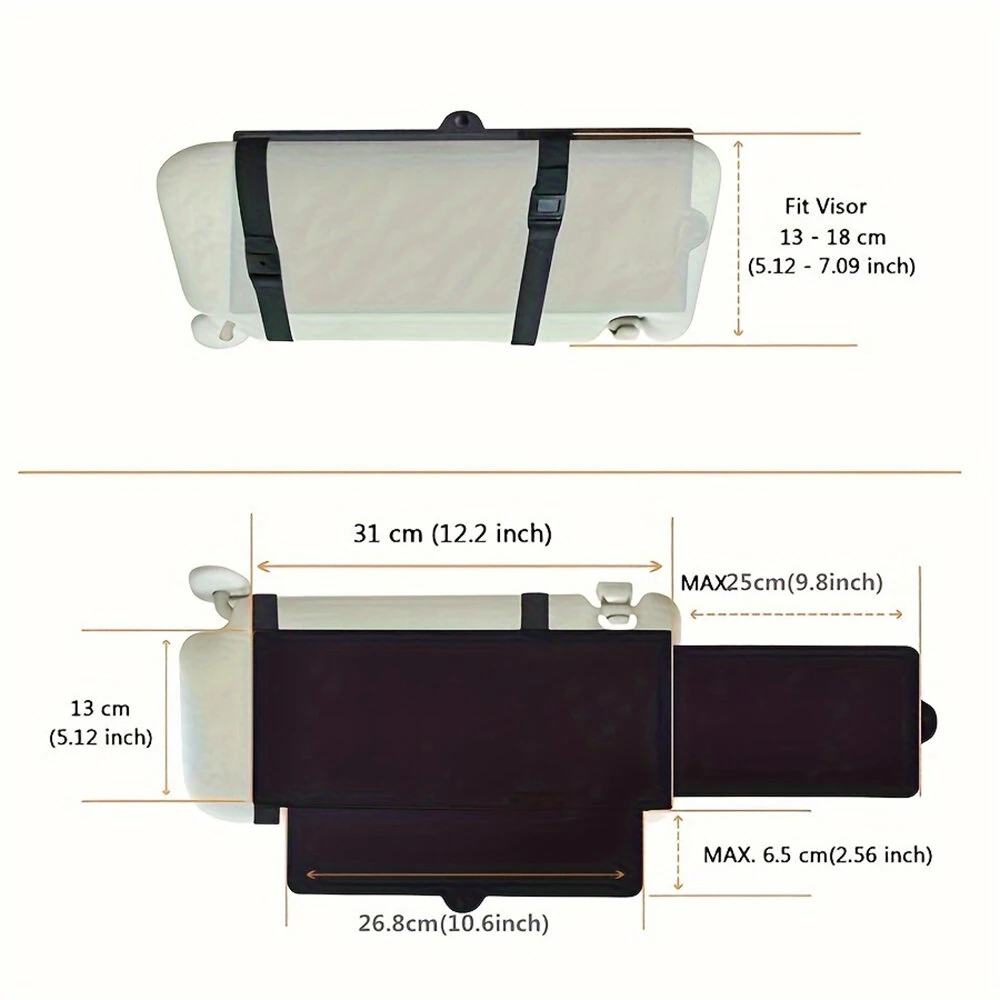 Car Sunshade Sun Visor Extender Anti-Glare Sun Blocker for Driver Passenger Car Sun Visor Sunshade Extender Automotive Sunshade Sun Block — view 10