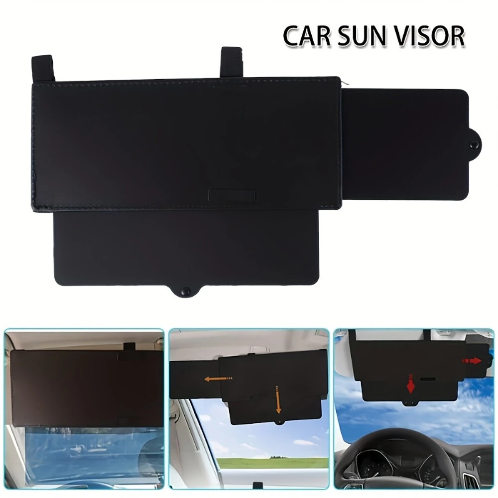Car Sunshade Sun Visor Extender Anti-Glare Sun Blocker for Driver Passenger Car Sun Visor Sunshade Extender Automotive Sunshade Sun Block — view 6