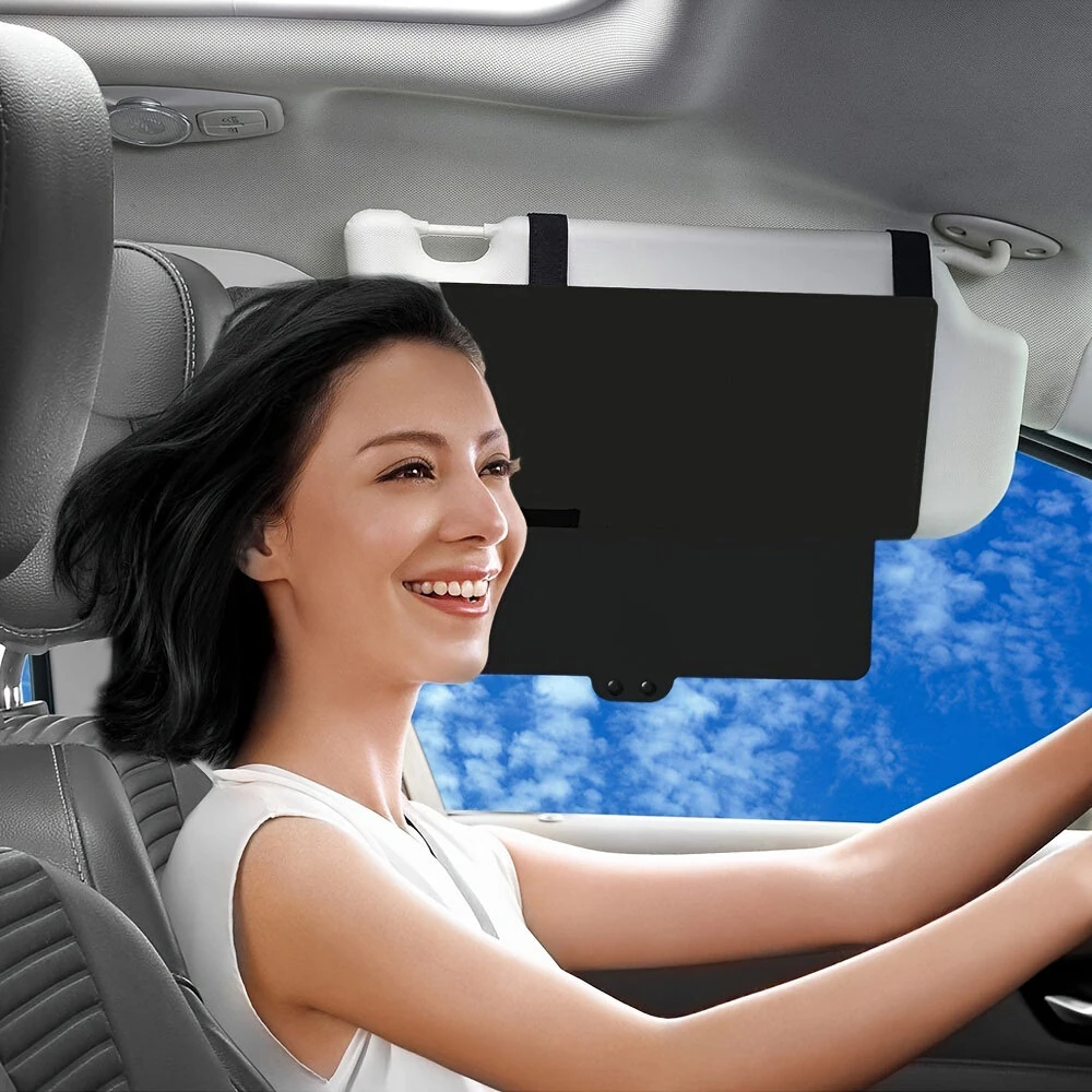 Car Sunshade Sun Visor Extender Anti-Glare Sun Blocker for Driver Passenger Car Sun Visor Sunshade Extender Automotive Sunshade Sun Block — view 7