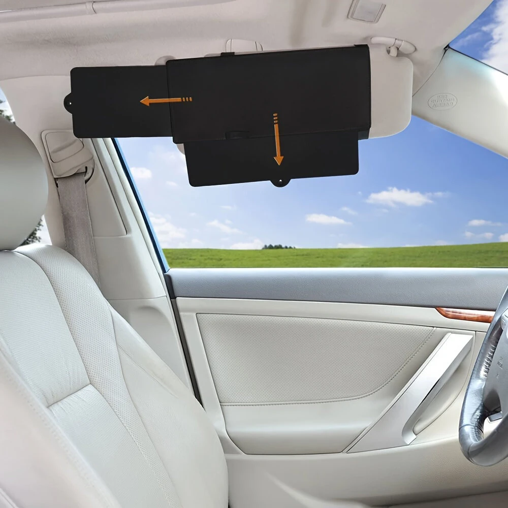 Car Sunshade Sun Visor Extender Anti-Glare Sun Blocker for Driver Passenger Car Sun Visor Sunshade Extender Automotive Sunshade Sun Block — view 8