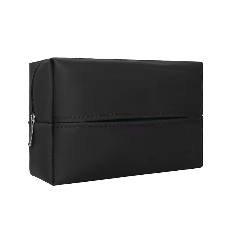 Car Tissue Box Holder PU Leather Car Center Console Armrest Napkin Box Sun Visor Back Seat Tissue Box With Fixed Strap — view 4