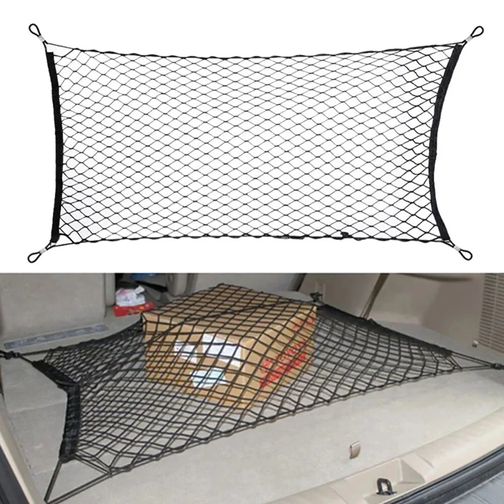 Car Trunk Cargo Net Car Styling Boot Strap Mesh Elastic Nylon Back Trunk Storage Organizer Luggage Net — view 10