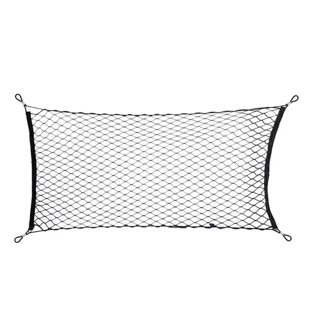 Car Trunk Cargo Net Car Styling Boot Strap Mesh Elastic Nylon Back Trunk Storage Organizer Luggage Net — view 4