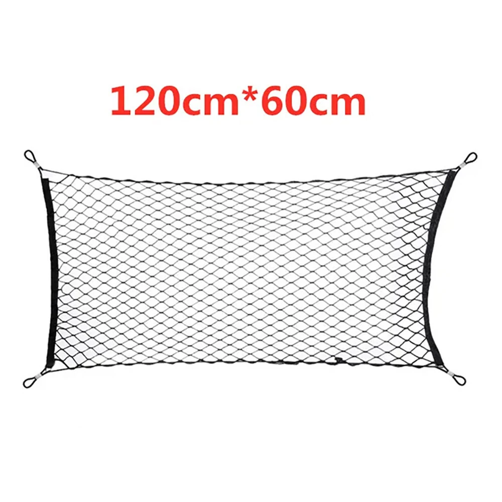 Car Trunk Cargo Net Car Styling Boot Strap Mesh Elastic Nylon Back Trunk Storage Organizer Luggage Net — view 8