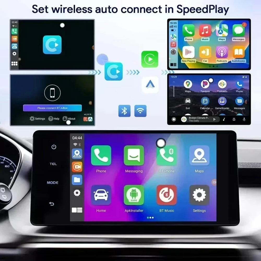 Car Video CarPlay Ai Box Android13 Wired with Wireless Carplay Converter CarPlay Android Auto Adapter Aibox Smart Carplay Box — view 5