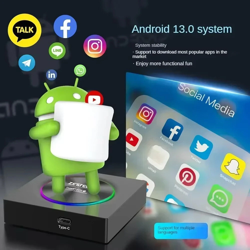 Car Video CarPlay Ai Box Android13 Wired with Wireless Carplay Converter CarPlay Android Auto Adapter Aibox Smart Carplay Box — view 7