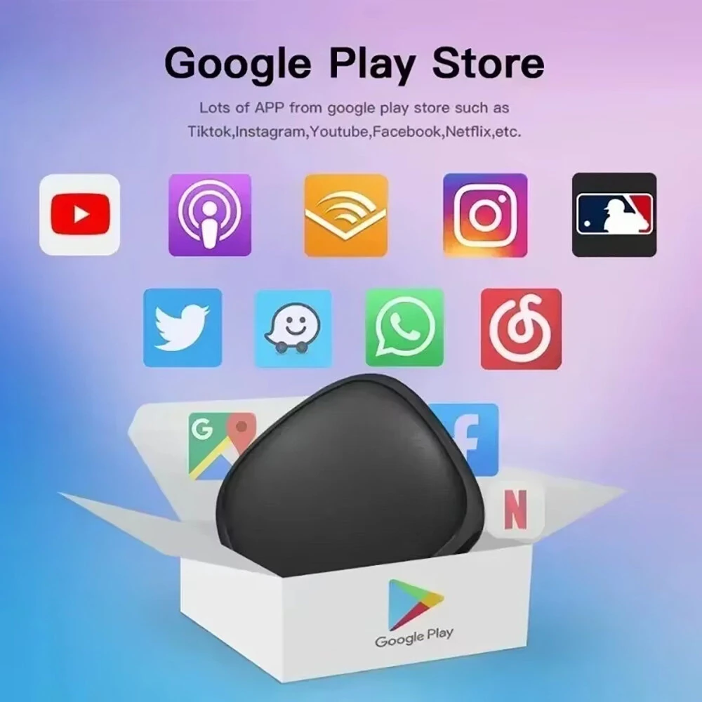 Car Video CarPlay Ai Box Android13 Wired with Wireless Carplay Converter CarPlay Android Auto Adapter Aibox Smart Carplay Box — view 8