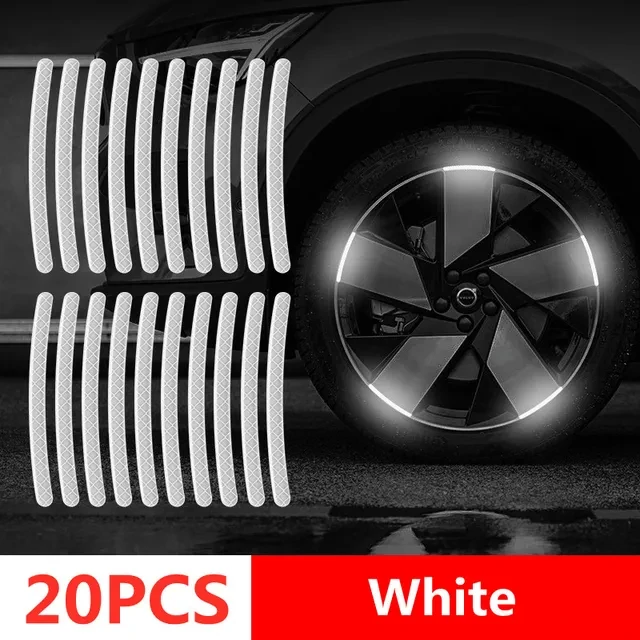 Car Wheel Hub Reflective Stripes Door Handle Safety Warning Sticker Car Warning Tape Automobile Sticker for Car Motorcycle Bike — view 5