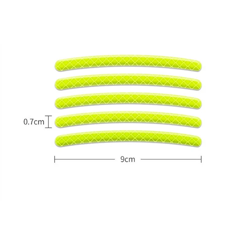 Car Wheel Hub Reflective Stripes Door Handle Safety Warning Sticker Car Warning Tape Automobile Sticker for Car Motorcycle Bike — view 6