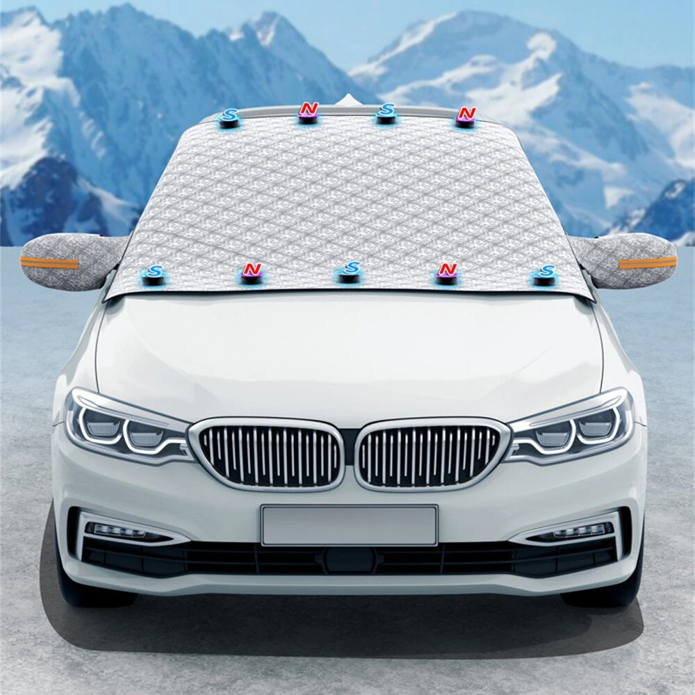 Car Windshield Snow Cover Automobile Anti Freeze Windshield Covers Magnetic Front Window Sun Shade Thickened Protector — view 11
