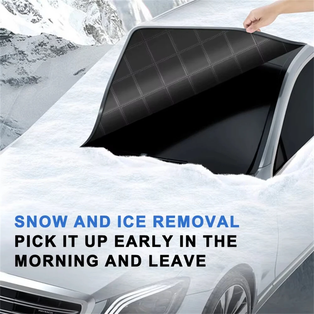 Car Windshield Snow Cover Automobile Anti Freeze Windshield Covers Magnetic Front Window Sun Shade Thickened Protector — view 2