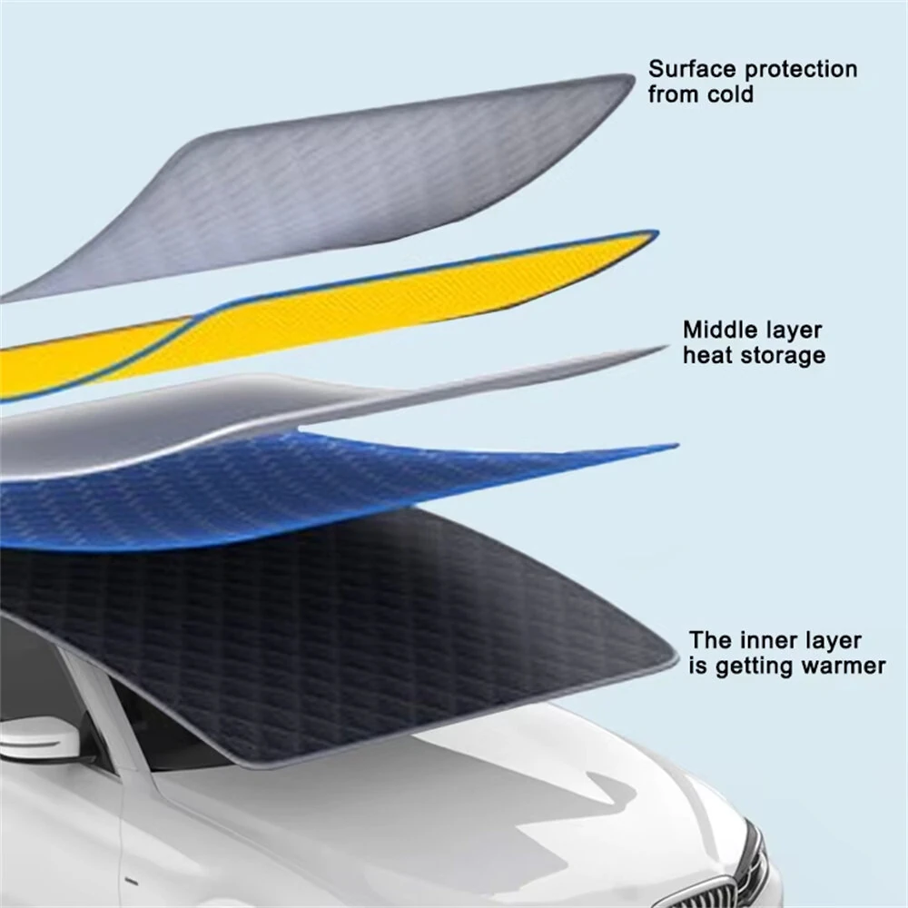 Car Windshield Snow Cover Automobile Anti Freeze Windshield Covers Magnetic Front Window Sun Shade Thickened Protector — view 5