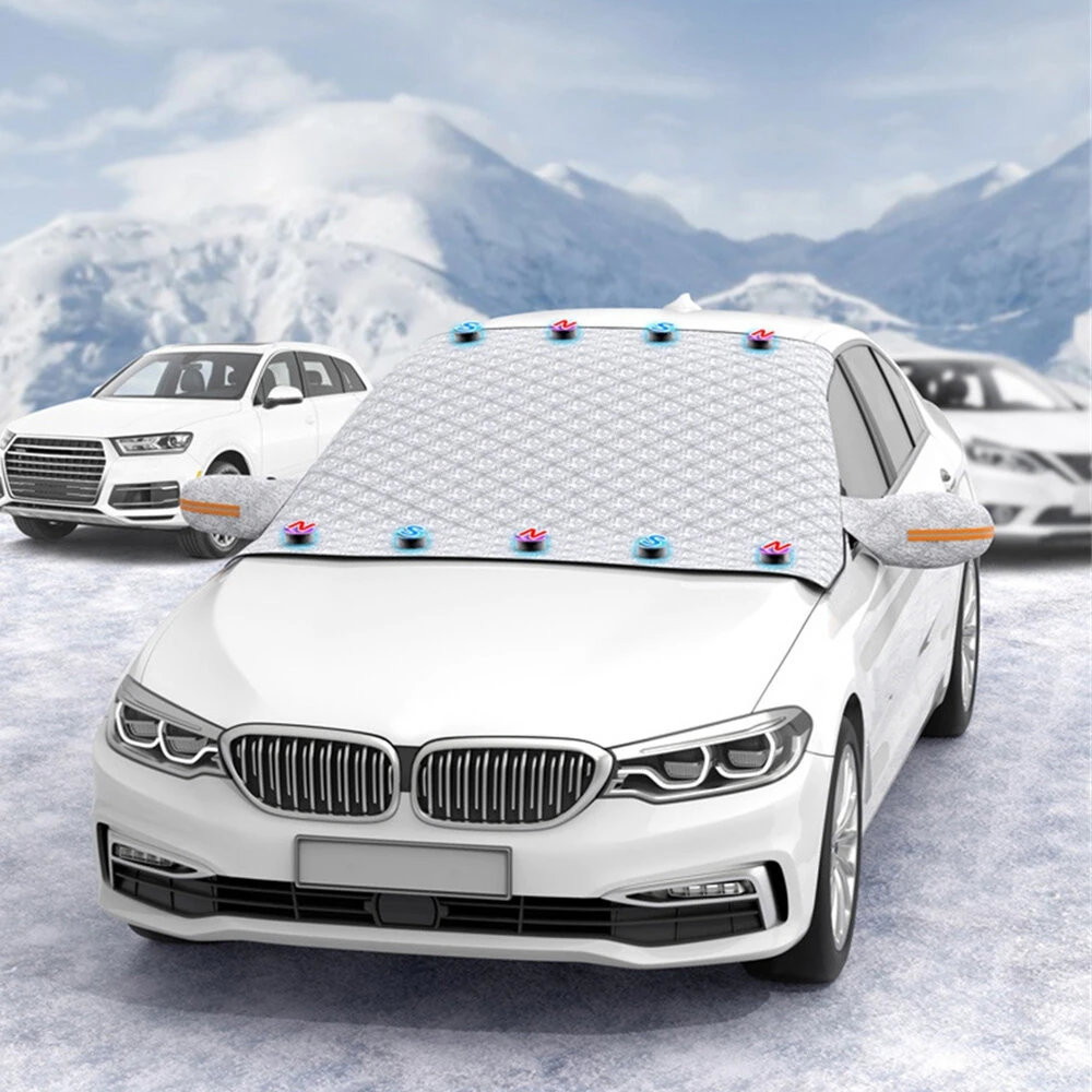 Car Windshield Snow Cover Automobile Anti Freeze Windshield Covers Magnetic Front Window Sun Shade Thickened Protector — view 7