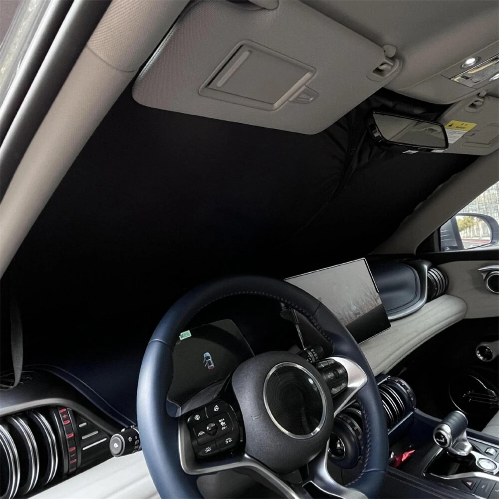 Car Windshield Sun Shade Cover UV Protection Heat Insulation and Sunshade Thickened Oxford Cloth Auto Accessories — view 6