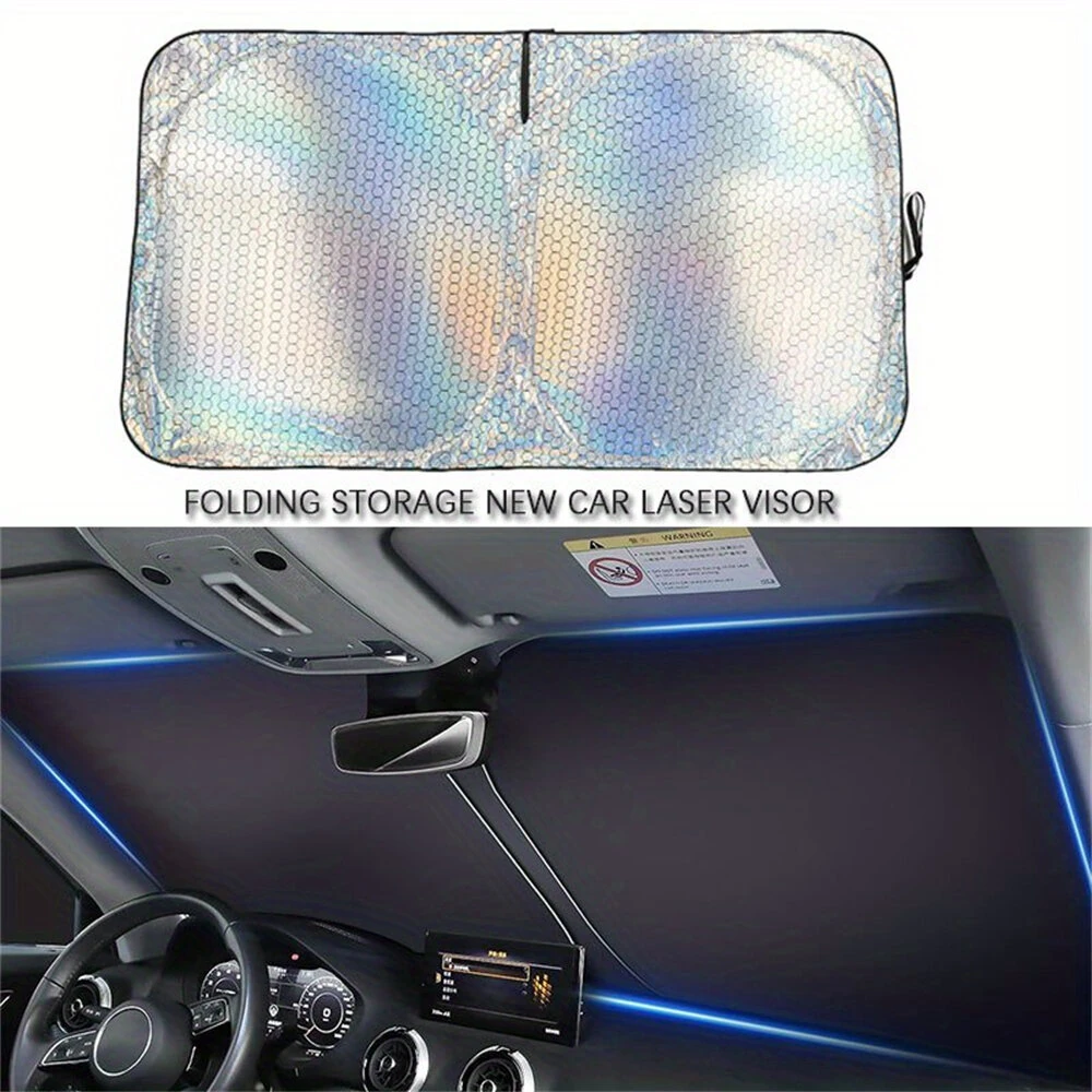 Car Windshield Sun Shade Cover UV Protection Heat Insulation and Sunshade Thickened Oxford Cloth Auto Accessories — view 7