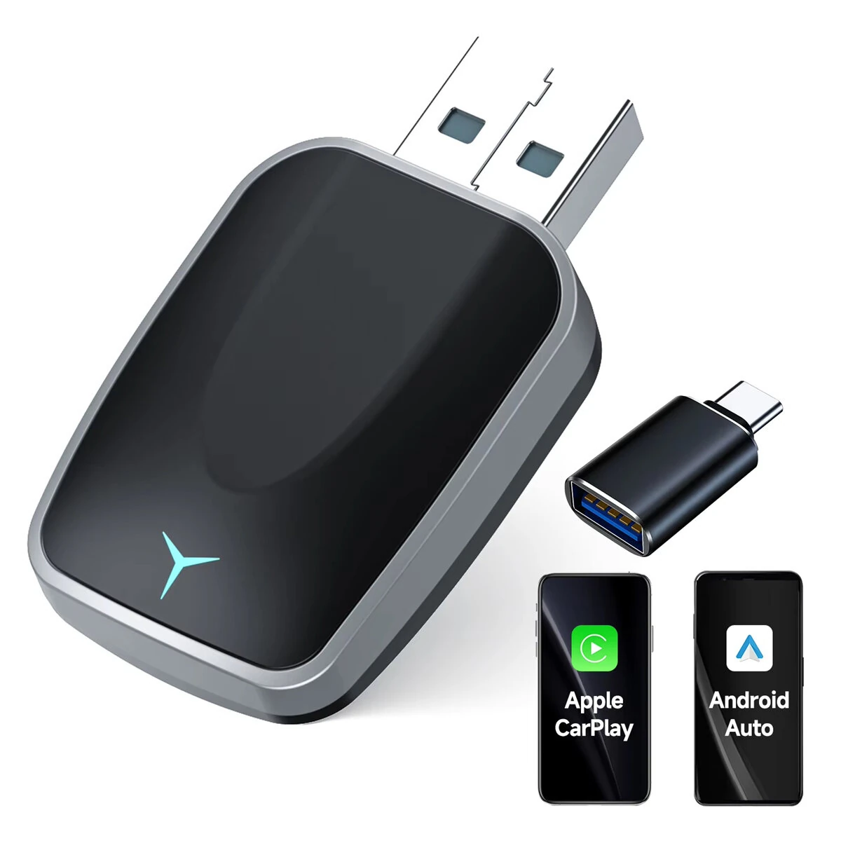 Carplay 2-in-1 Wired to Wireless Adapter & Android Auto Wireless Adapter Plug & Play — image 1