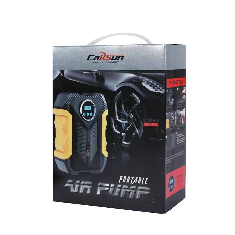 CARSUN Portable Air Compressor Digital Tire Inflation Pump with LED Light Tire Pump Compressor For Car Motorcycle — view 9