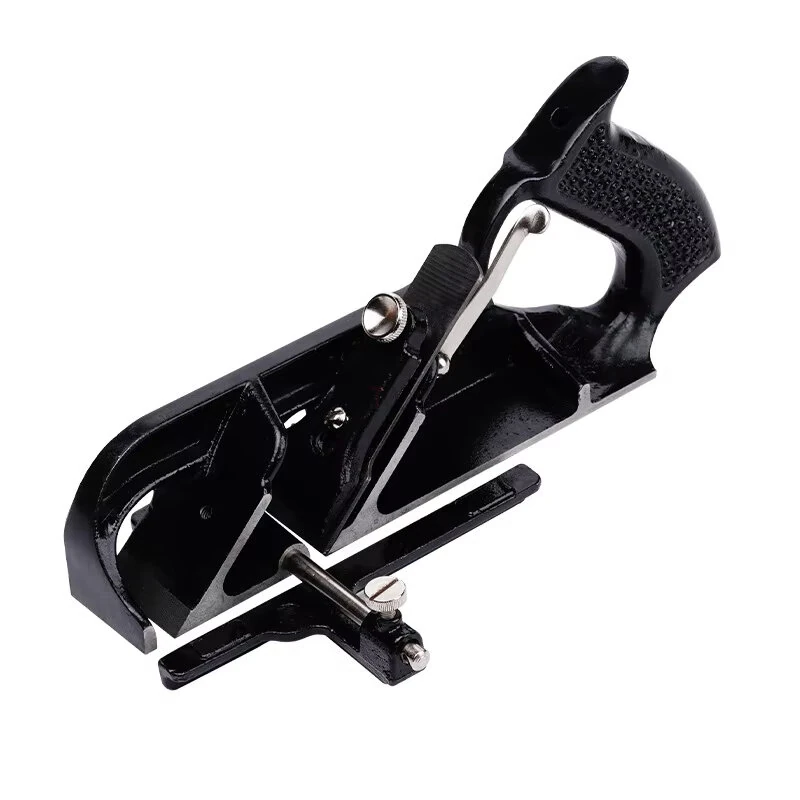 Cast Iron Hand Planer Woodworking Plane T12 Steel Blade CNC Milled Base Adjustable Fence Flat Bottom Smoothing Block Planer For Trimming Chamfering Grooving — view 2