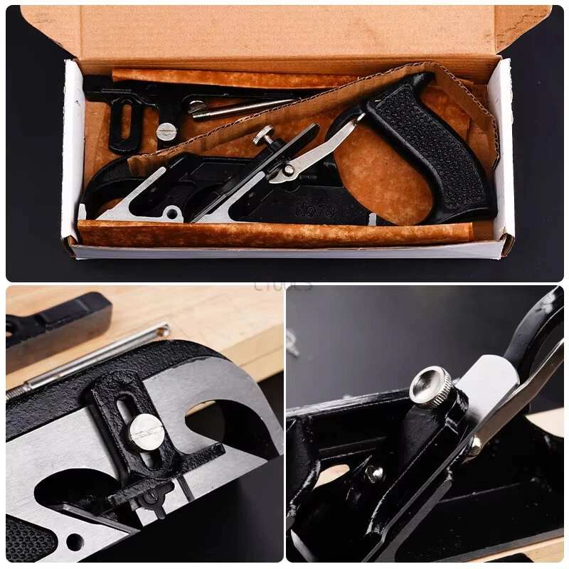 Cast Iron Hand Planer Woodworking Plane T12 Steel Blade CNC Milled Base Adjustable Fence Flat Bottom Smoothing Block Planer For Trimming Chamfering Grooving — view 5