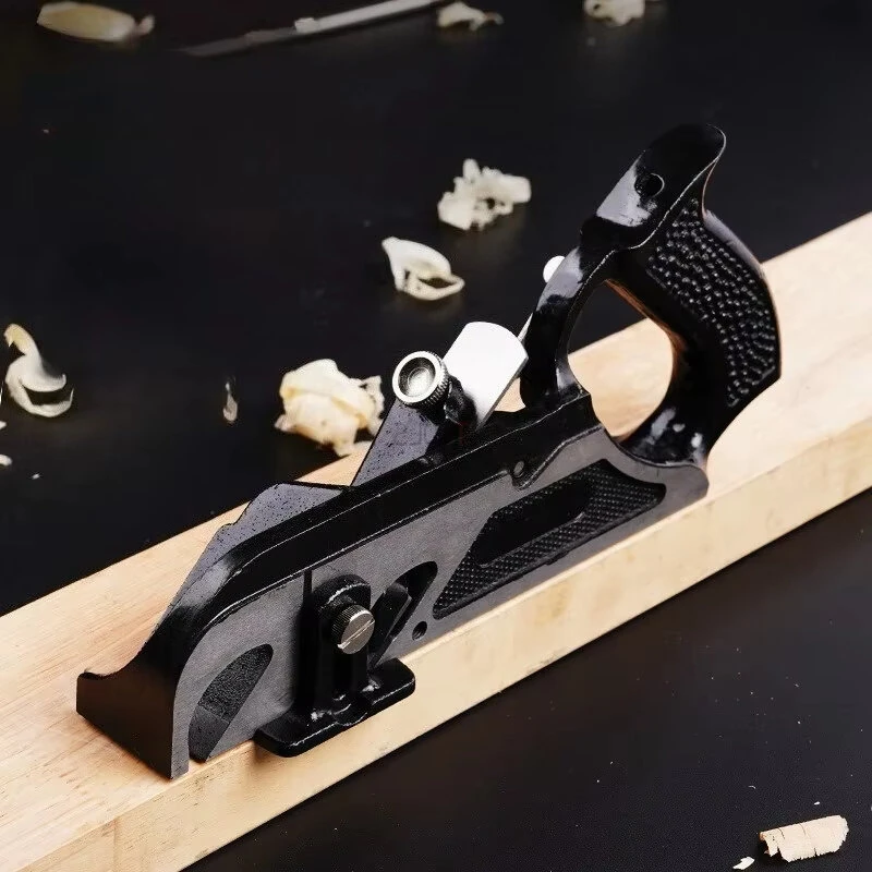 Cast Iron Hand Planer Woodworking Plane T12 Steel Blade CNC Milled Base Adjustable Fence Flat Bottom Smoothing Block Planer For Trimming Chamfering Grooving — view 7