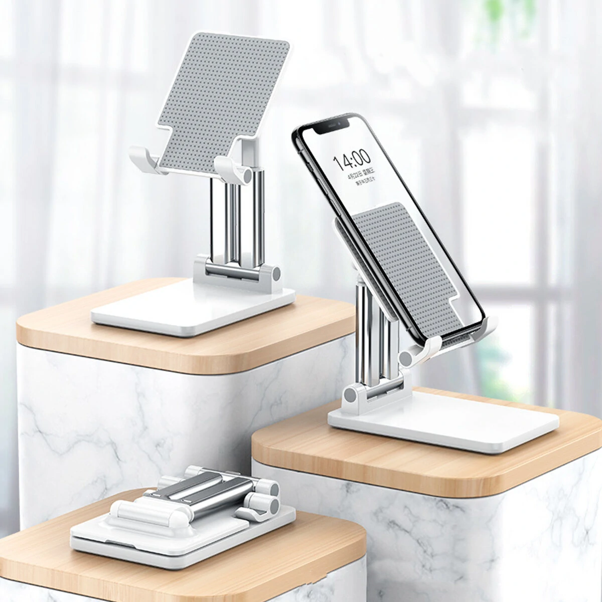 CCT7 Universal Folding Telescopic Desktop Mobile Phone Tablet Holder Stand for i — CCT7