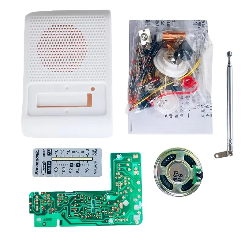CF210SP Portable DIY Radio Kit FM AM Adjustable Volume Control Electronic Receiver Kit for School Teaching Soldering Practice Training Circuit Board — view 3