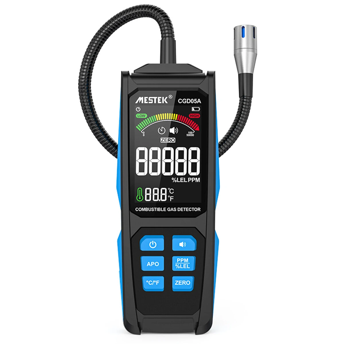 CGD05A Natural Gas Analyzer Alarms Combustible Gas Detector Toxic Harmful Gas Leakage Portable Gas Tester