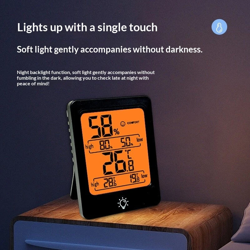 CH-303 Temperature Humidity Meter Indoor Thermometer Hygrometer 10%-99% RH LCD Display Comfort Indicator — view 4