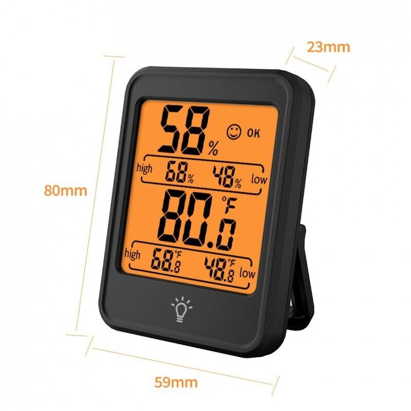 CH-303 Temperature Humidity Meter Indoor Thermometer Hygrometer 10%-99% RH LCD Display Comfort Indicator — view 5