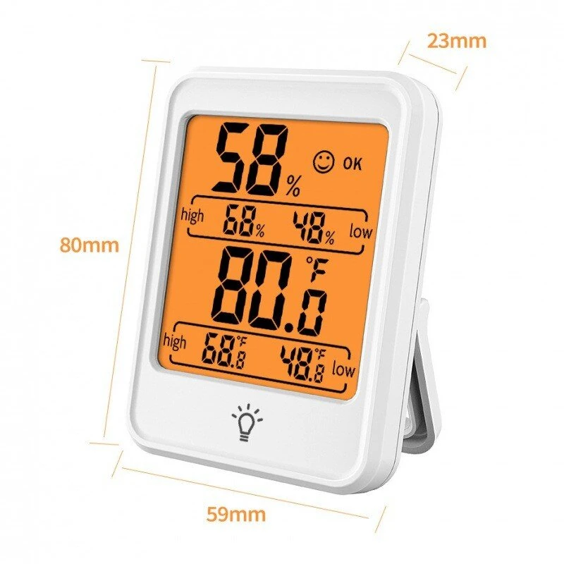CH-303 Temperature Humidity Meter Indoor Thermometer Hygrometer 10%-99% RH LCD Display Comfort Indicator — view 6