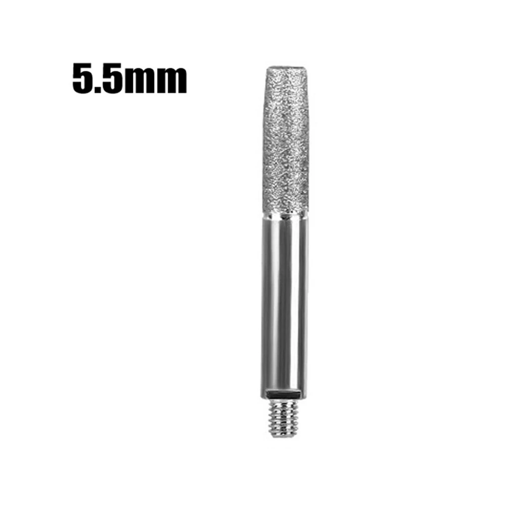 Chainsaw Sharpener Parts Diamond Coated Grinding Head Cylindrical Burr 4 5 6mm For Portable Hand Chain Grinder — view 8