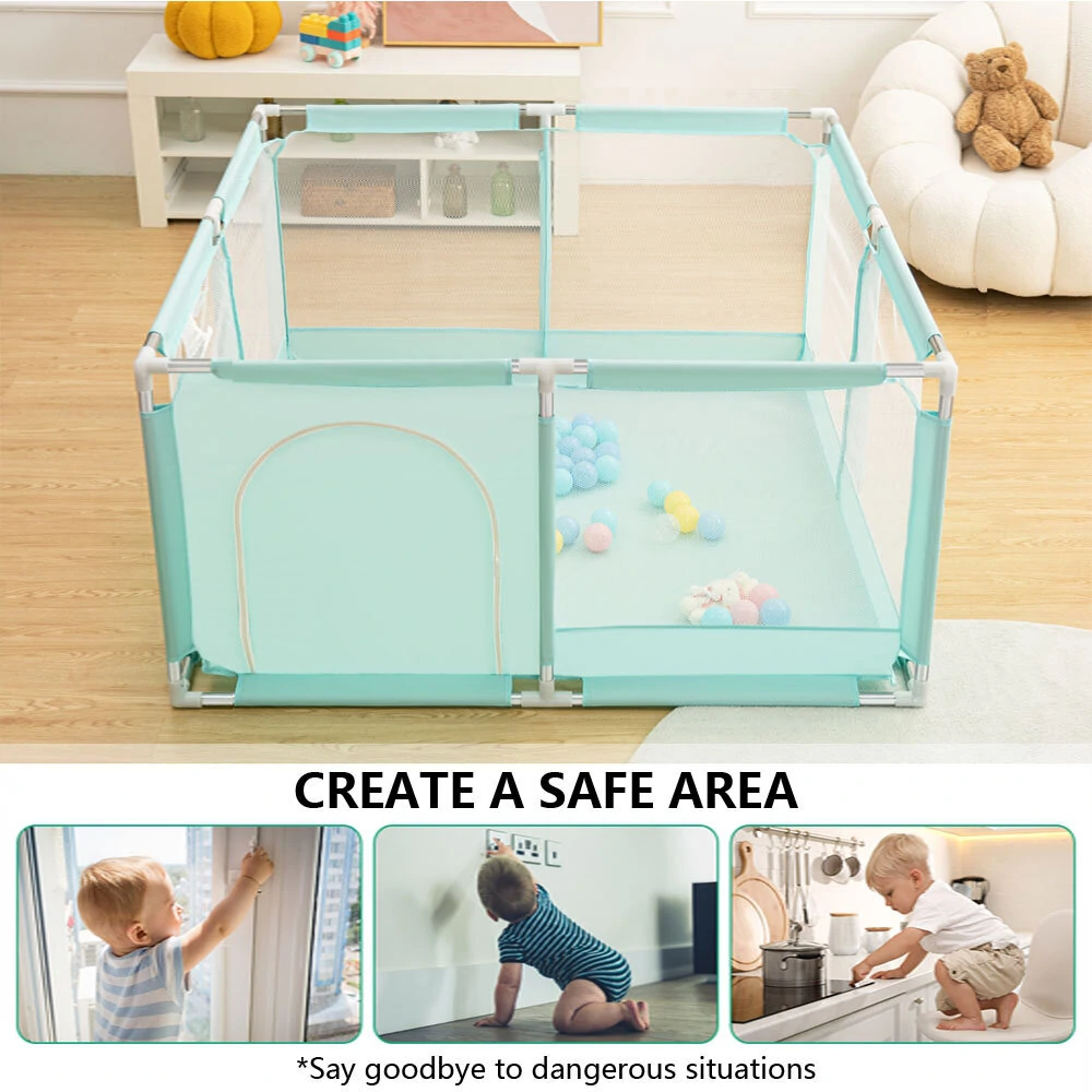Children Game Playpen Baby Barrier Fence Pit Pool Playground Indoor Basketball — view 2
