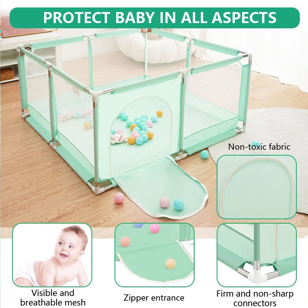 Children Game Playpen Baby Barrier Fence Pit Pool Playground Indoor Basketball — view 4