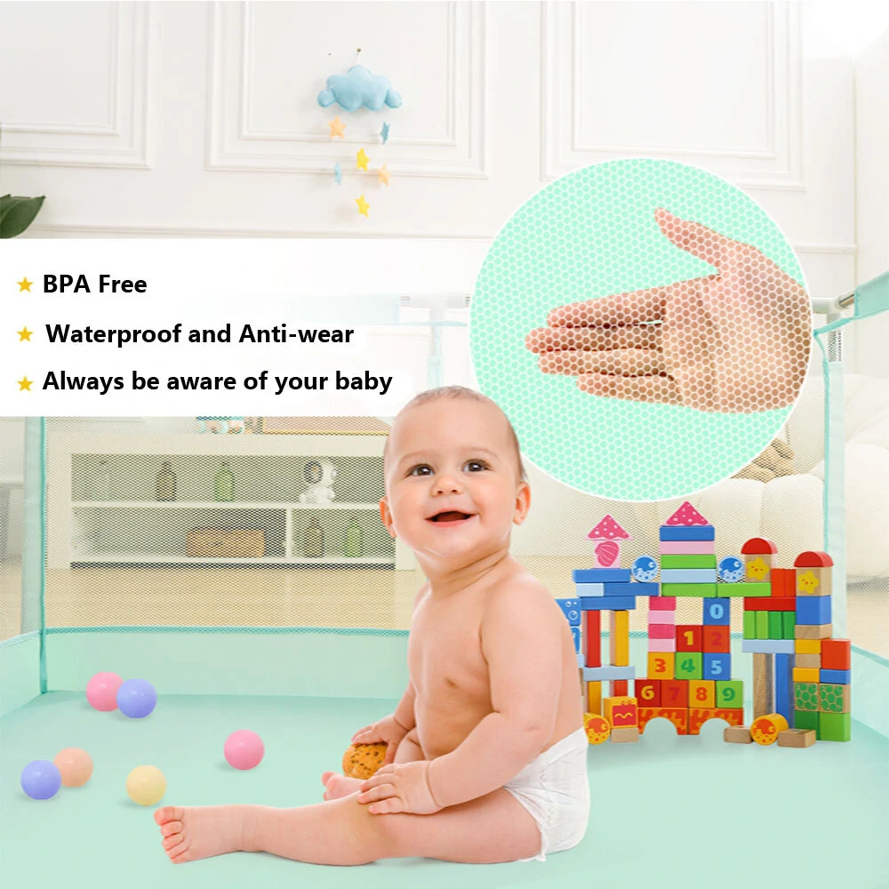 Children Game Playpen Baby Barrier Fence Pit Pool Playground Indoor Basketball — view 5