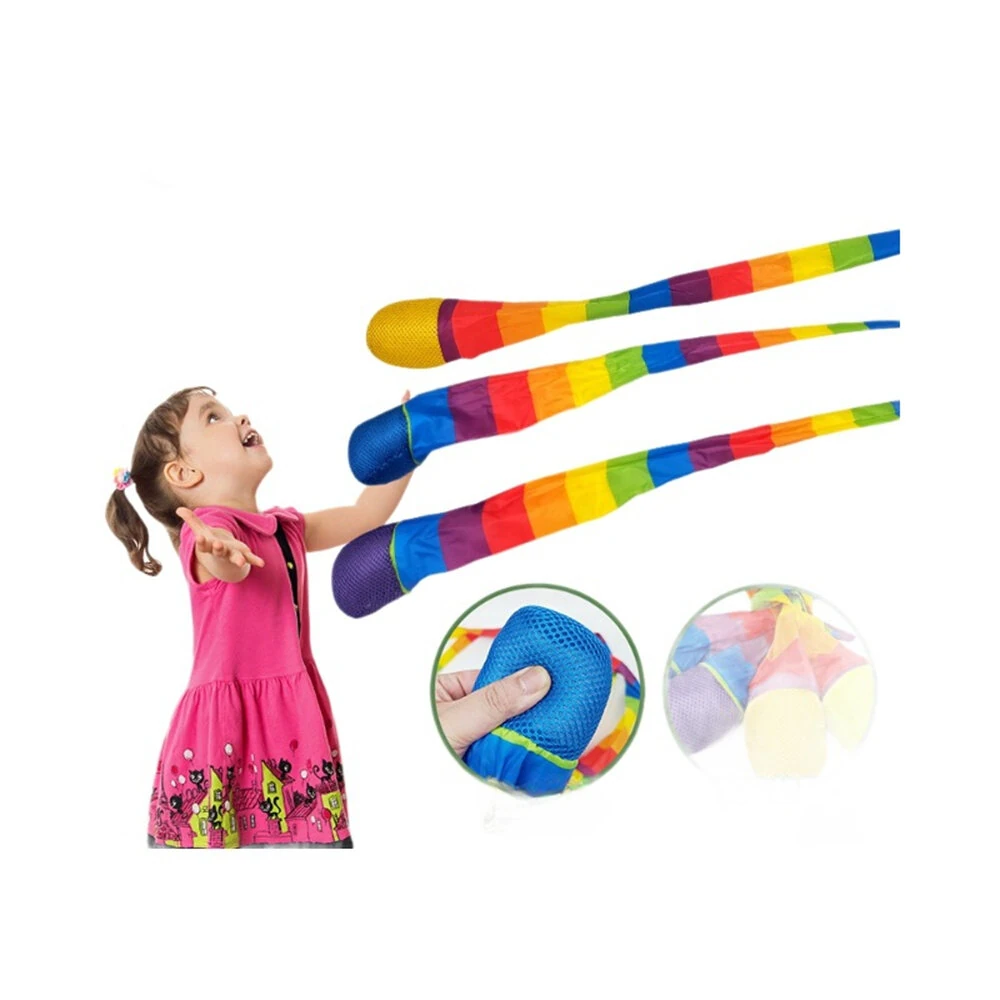 Children's Parent-child Interaction Hand Throwing Ribbon Rainbow Ball Outdoor Toys Sports Meteor Planet Sandbag Sensory Training — Children's