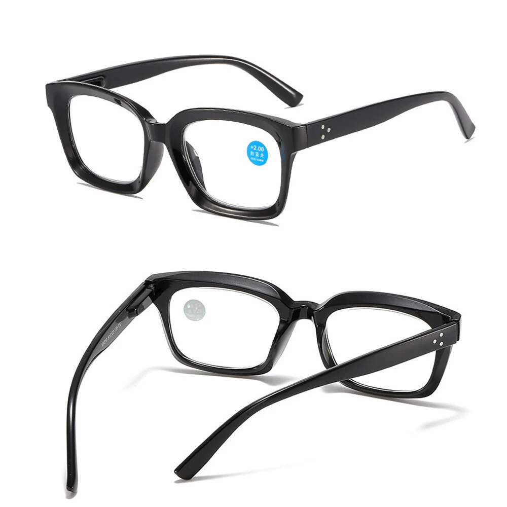 Classic Square Black Reading Glasses for Men Women HD Anti-blue Light Eye Protection Presbyopia Eyeglasses — image 1