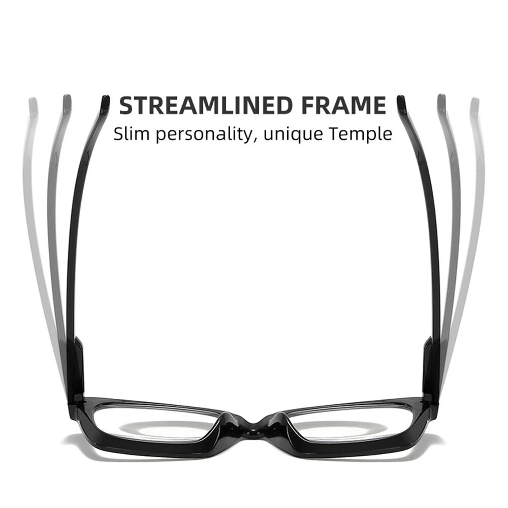 Classic Square Black Reading Glasses for Men Women HD Anti-blue Light Eye Protection Presbyopia Eyeglasses — view 3