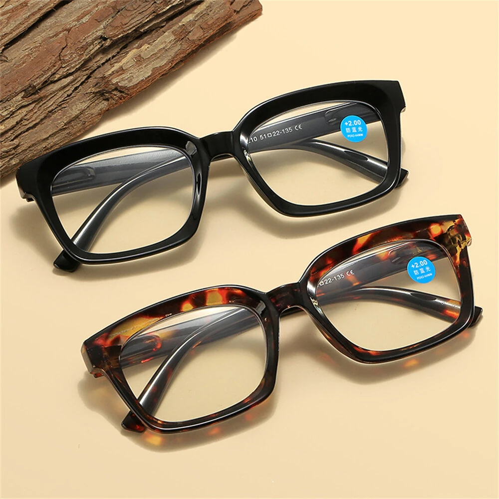 Classic Square Black Reading Glasses for Men Women HD Anti-blue Light Eye Protection Presbyopia Eyeglasses — view 6
