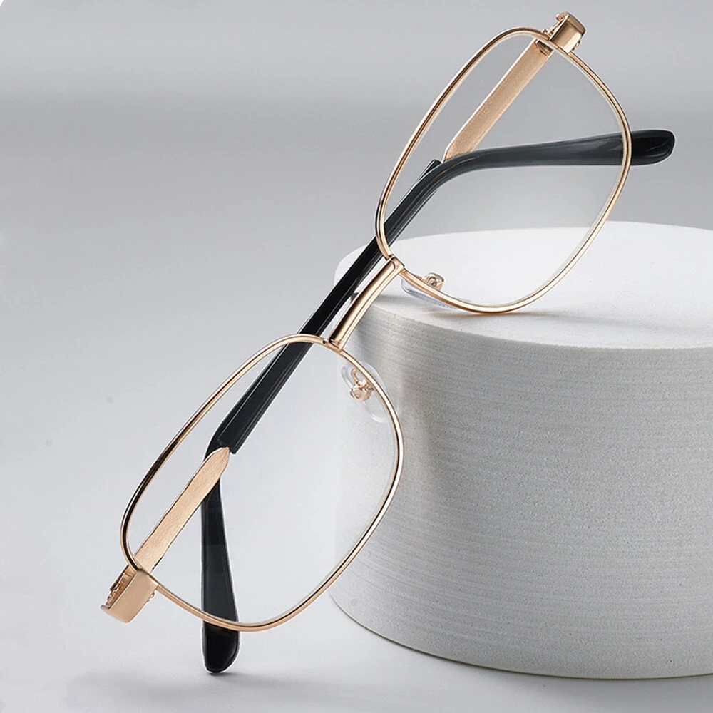 Clear HD Lenses Foldable Reading Glasses Anti-Blue Light Presbyopia Glasses Eye Protection Anti-fatigue Distance Glasses, Men's Women's Full-frame Alloy — view 4