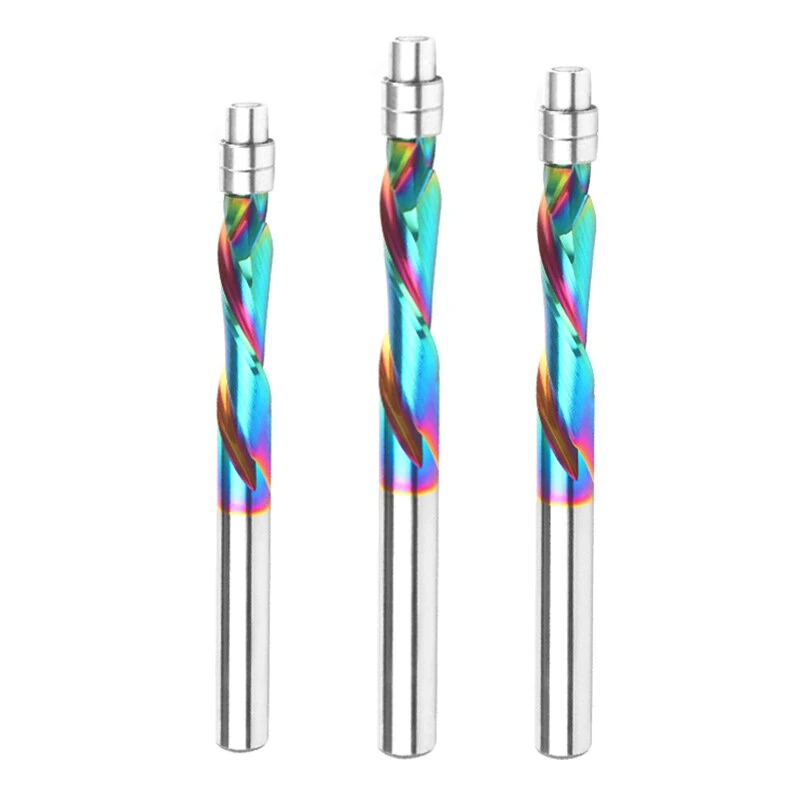 CNC Router Bit Spiral Compression Cutting Edge Woodworking Tool NF20 TAC Coated MDF Hardwood Plywood Particleboard