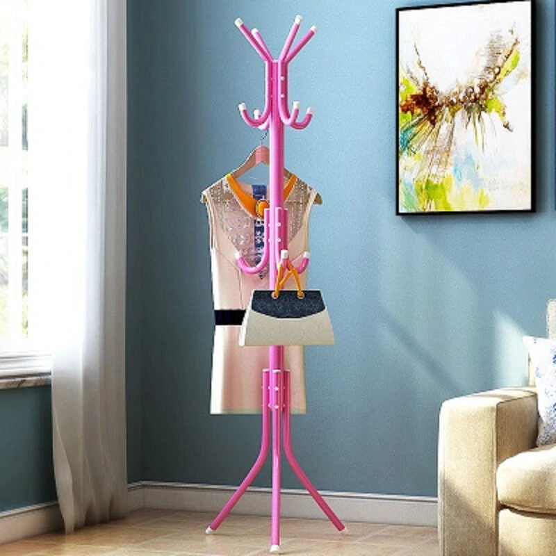 Coat Stand Garment Rack Shelf Metal Jacket Umbrella Hanger Standing 12 Hook — view 2