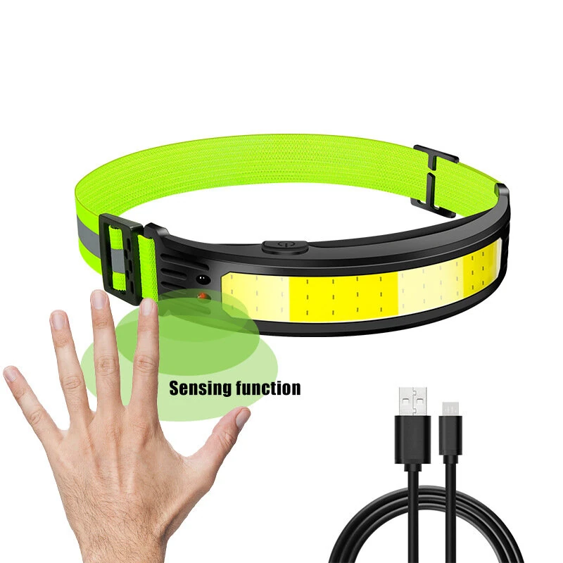 COB Sensor Headlight Built in Battery Fishing Headlamp Rechargeable 6 Modes Head Torch Outdoor Camping Flashlight — view 3