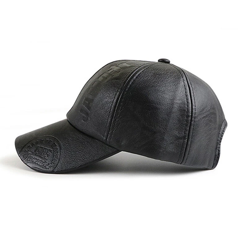 Collrown Fashion Baseball Cap Outdoor Men's Adjustable PU Leather Hat Letters Embossed Casual Hats Women Unisex Sport Sun Visor Hat — view 5