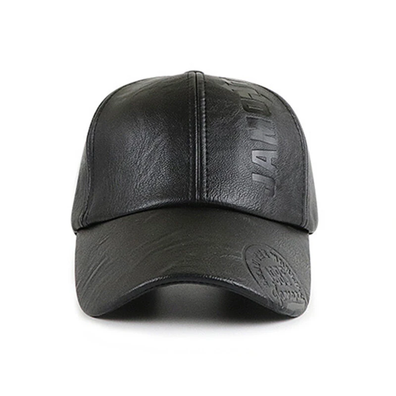 Collrown Fashion Baseball Cap Outdoor Men's Adjustable PU Leather Hat Letters Embossed Casual Hats Women Unisex Sport Sun Visor Hat — view 7